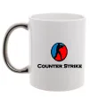 Чашка с цветной ручкой COUNTER STRIKE Серебро фото