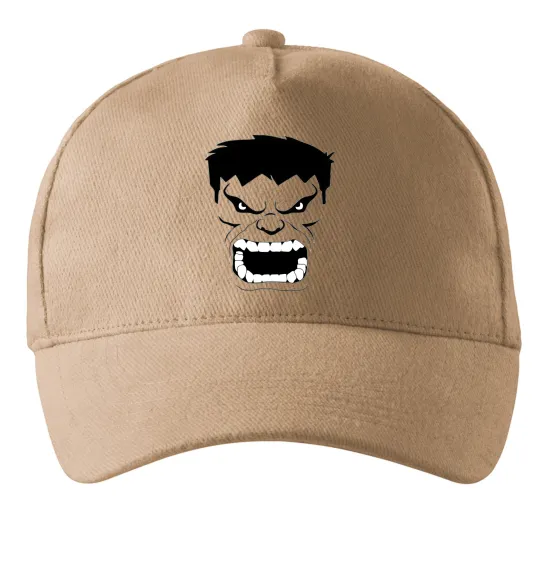 Кепка Сердитий Халк Пісочний фото