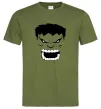 Мужская футболка Сердитий Халк Оливковый фото
