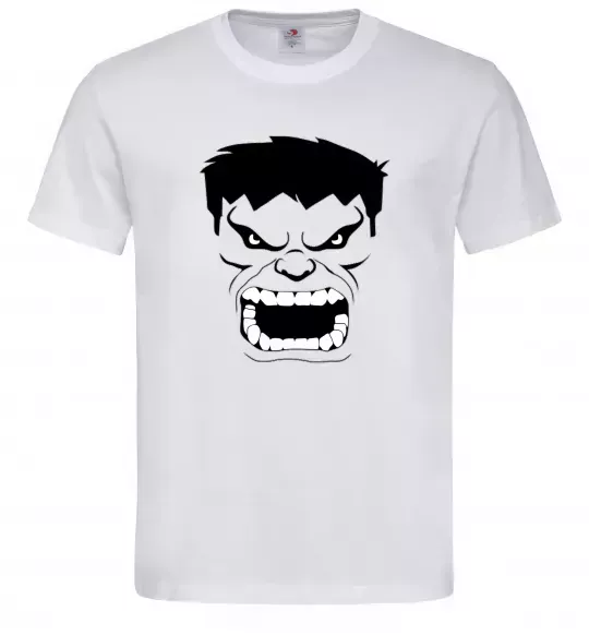 Мужская футболка Сердитий Халк Белый фото