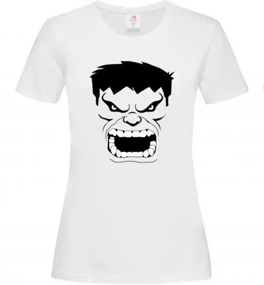 Женская футболка Сердитий Халк Белый фото