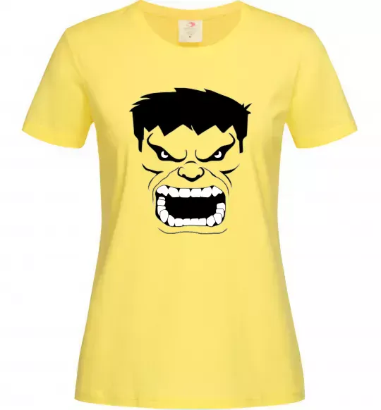 Женская футболка Сердитий Халк Лимонный фото