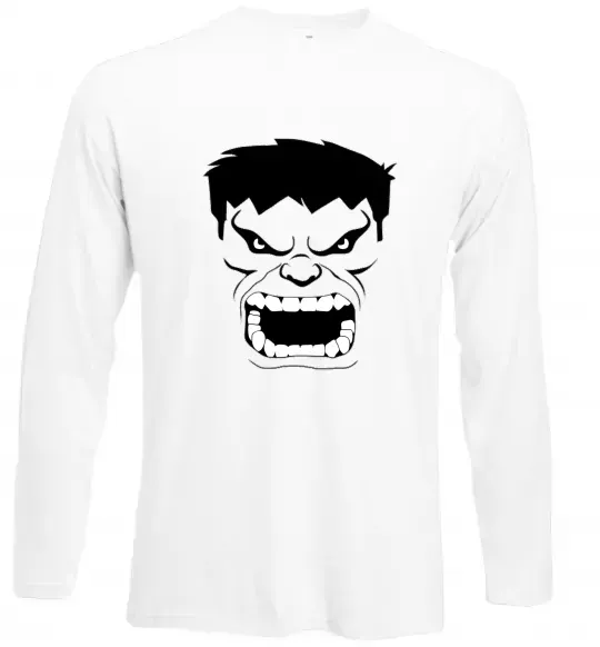 Лонгслів Сердитий Халк Білий фото