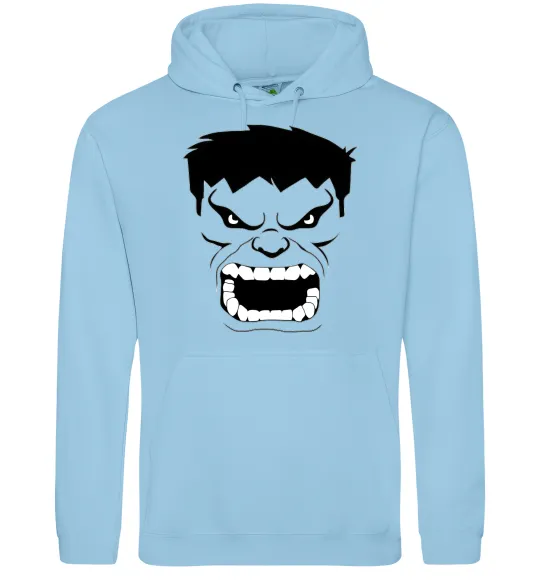 Женская толстовка (худи) Сердитий Халк Голубой фото