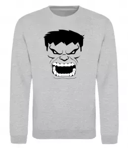 Свитшот Сердитий Халк Серый меланж фото