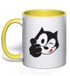 Чашка с цветной ручкой FELIX THE CAT Like Солнечно желтый фото