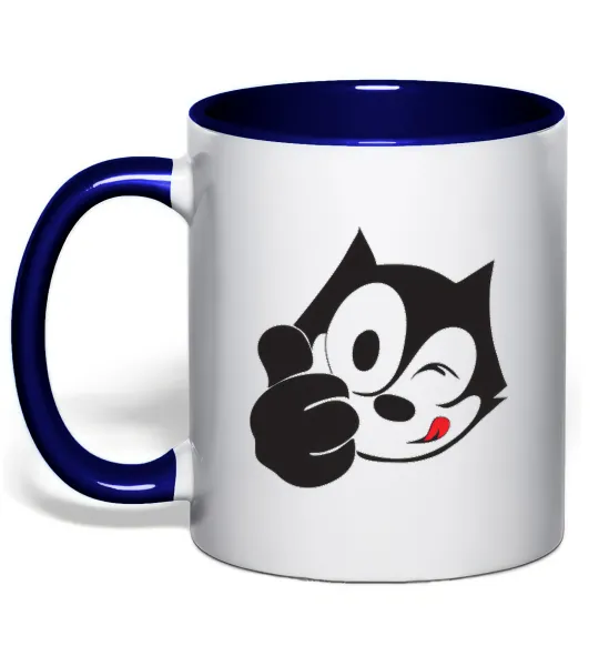 Чашка з кольоровою ручкою FELIX THE CAT Like Глибокий темно-синій фото