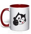 Чашка с цветной ручкой FELIX THE CAT Like Красный фото