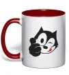 Чашка з кольоровою ручкою FELIX THE CAT Like Червоний фото