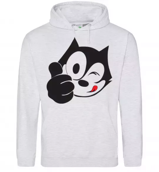 Женская толстовка (худи) FELIX THE CAT Like Серый меланж фото