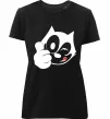 Женская премиум футболка FELIX THE CAT Like Черный фото