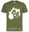 Мужская футболка FELIX THE CAT Like Оливковый фото