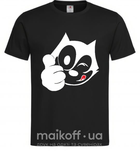 Мужская футболка FELIX THE CAT Like Черный фото