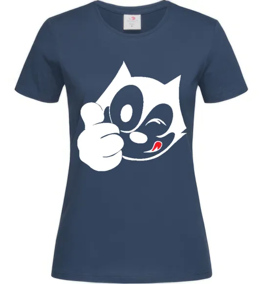 Женская футболка FELIX THE CAT Like Темно-синий фото
