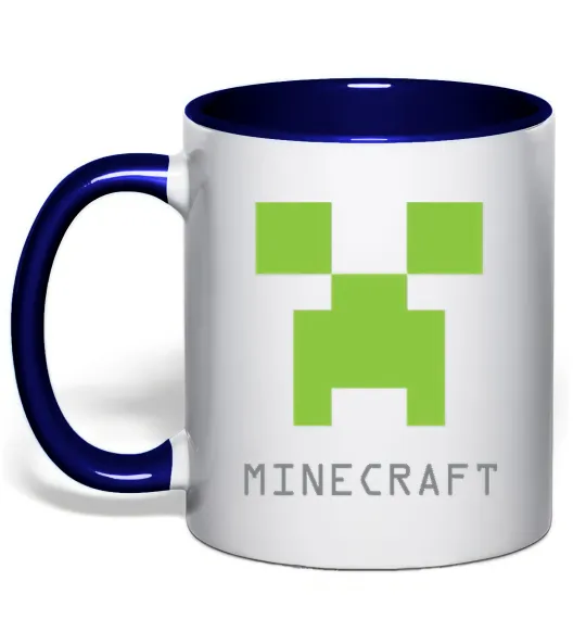 Чашка с цветной ручкой MINECRAFT Simple Глубокий темно-синий фото