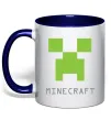 Чашка с цветной ручкой MINECRAFT Simple Глубокий темно-синий фото