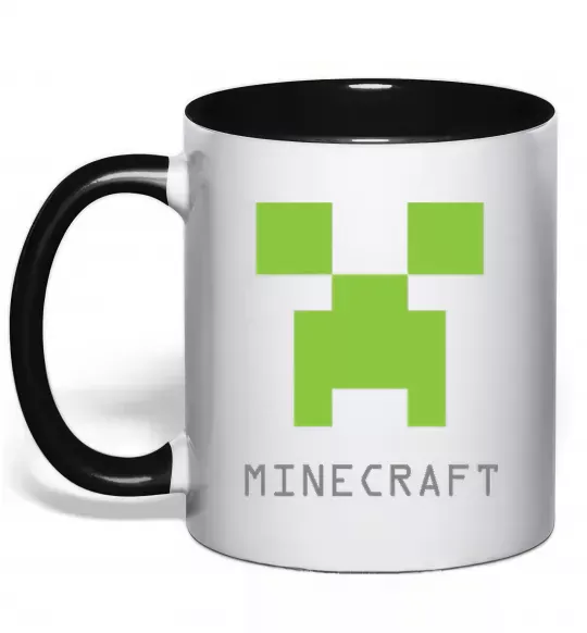 Чашка с цветной ручкой MINECRAFT Simple Черный фото