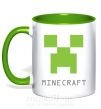 Чашка з кольоровою ручкою MINECRAFT Simple Зелений фото