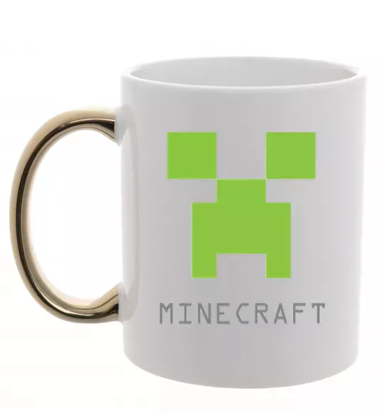 Чашка с цветной ручкой MINECRAFT Simple Золото фото