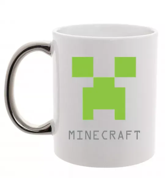 Чашка с цветной ручкой MINECRAFT Simple Серебро фото