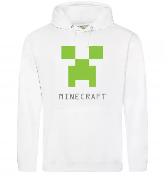 Мужская толстовка (худи) MINECRAFT Simple Белый фото