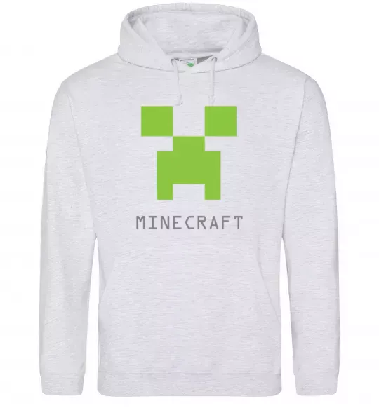 Мужская толстовка (худи) MINECRAFT Simple Серый меланж фото
