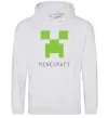 Мужская толстовка (худи) MINECRAFT Simple Серый меланж фото