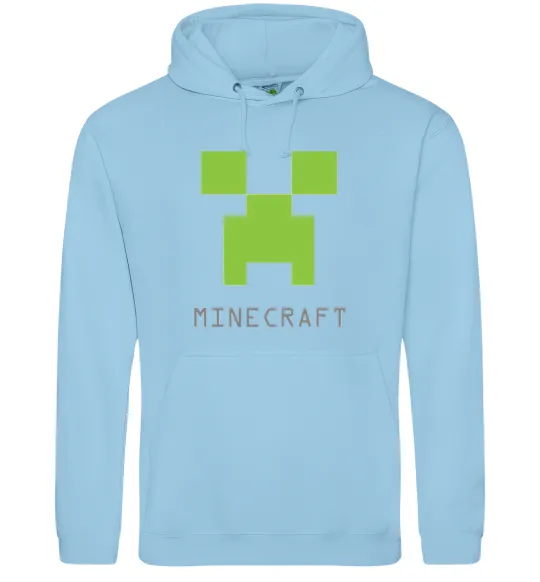 Мужская толстовка (худи) MINECRAFT Simple Голубой фото
