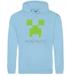 Мужская толстовка (худи) MINECRAFT Simple Голубой фото
