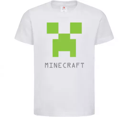 Дитяча футболка MINECRAFT Simple Білий фото