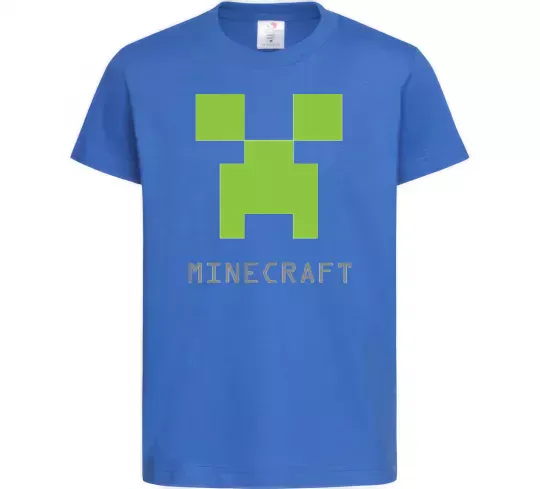 Дитяча футболка MINECRAFT Simple Яскраво-синій фото