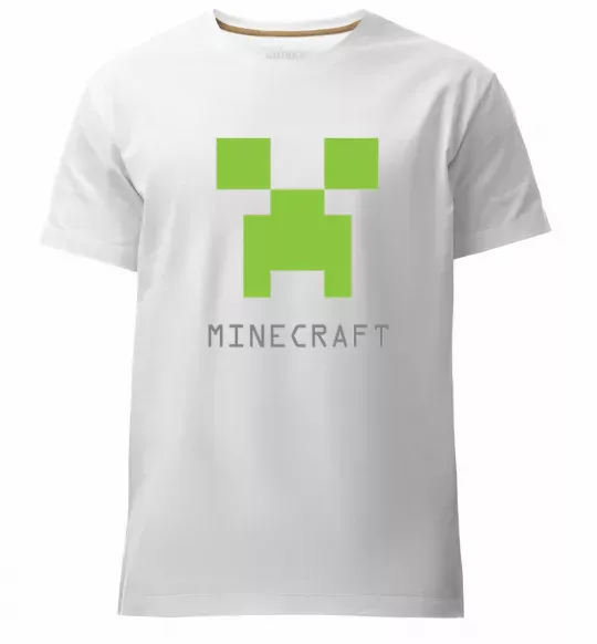 Чоловіча преміум футболка MINECRAFT Simple Білий фото