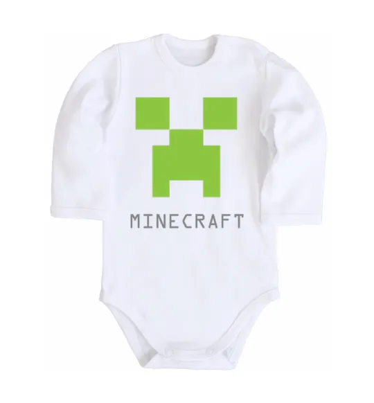 Детский боди MINECRAFT Simple Белый фото
