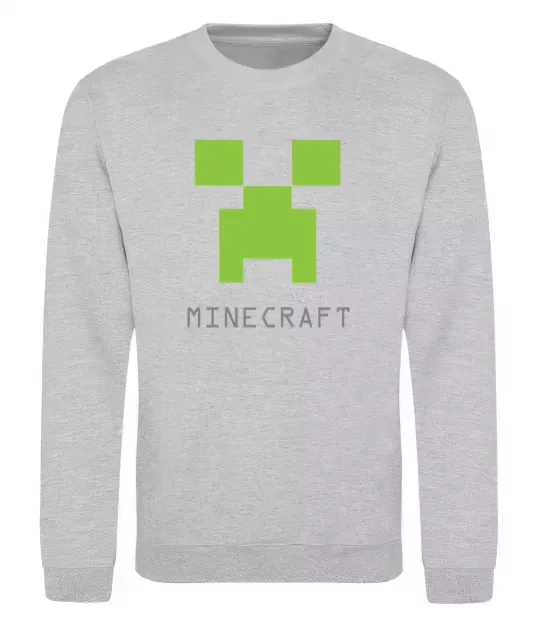 Свитшот MINECRAFT Simple Серый меланж фото