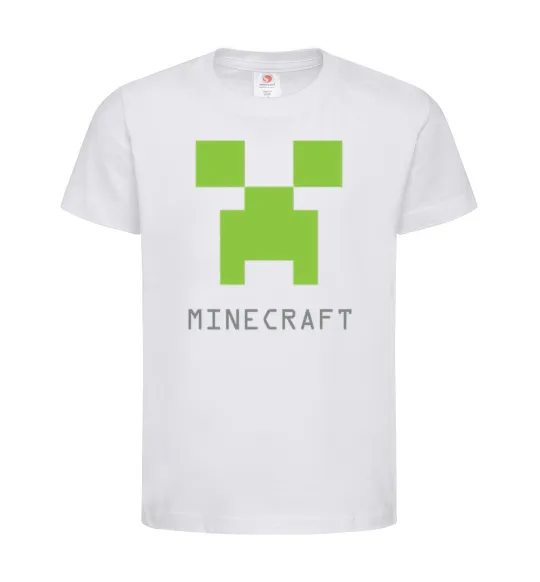 Детская футболка MINECRAFT Simple Белый фото