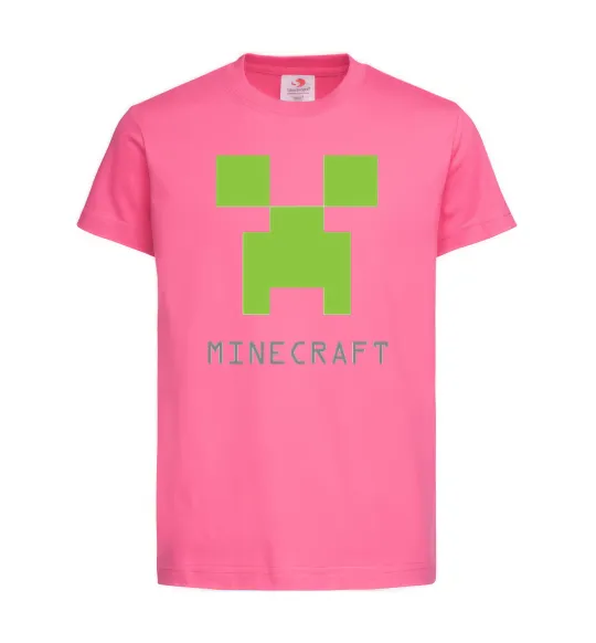 Детская футболка MINECRAFT Simple Ярко-розовый фото