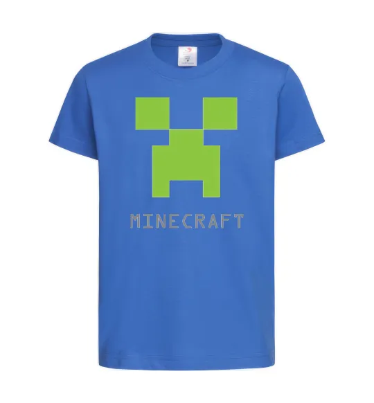 Детская футболка MINECRAFT Simple Ярко-синий фото