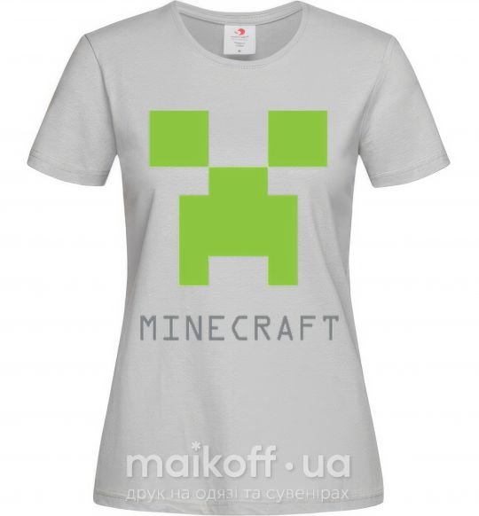 Жіноча футболка MINECRAFT Simple Сірий фото