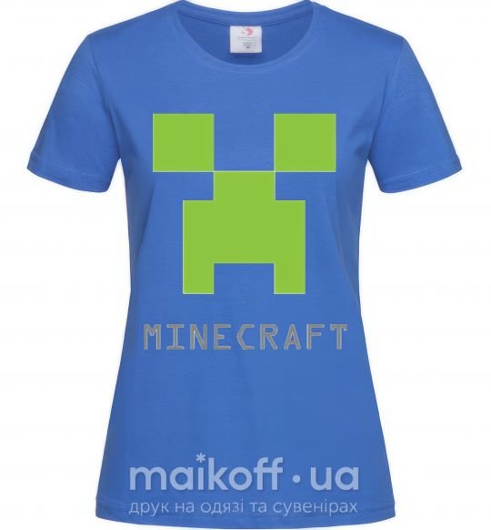 Жіноча футболка MINECRAFT Simple Яскраво-синій фото