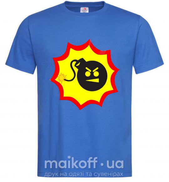 Чоловіча футболка BOMB Angry Яскраво-синій фото