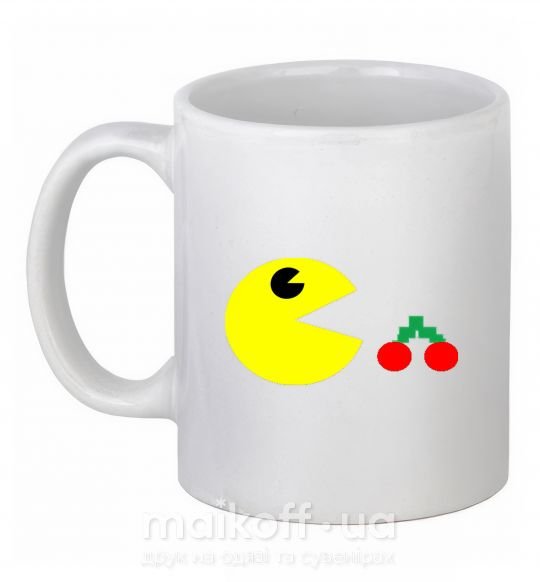 Чашка керамічна Pacman arcade Білий фото