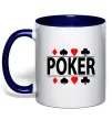 Чашка с цветной ручкой POKER Game Глубокий темно-синий фото