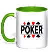 Чашка с цветной ручкой POKER Game Зеленый фото