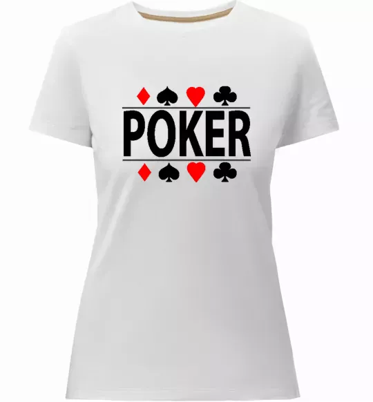 Женская премиум футболка POKER Game Белый фото