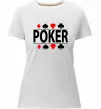 Женская премиум футболка POKER Game Белый фото