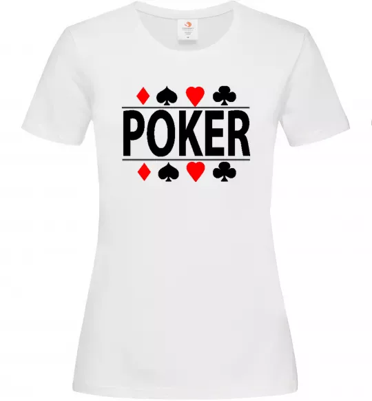 Жіноча футболка POKER Game Білий фото