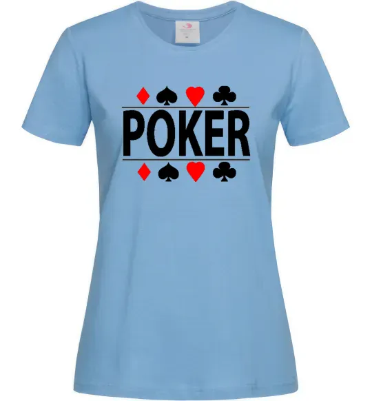 Жіноча футболка POKER Game Блакитний фото