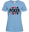 Жіноча футболка POKER Game Блакитний фото