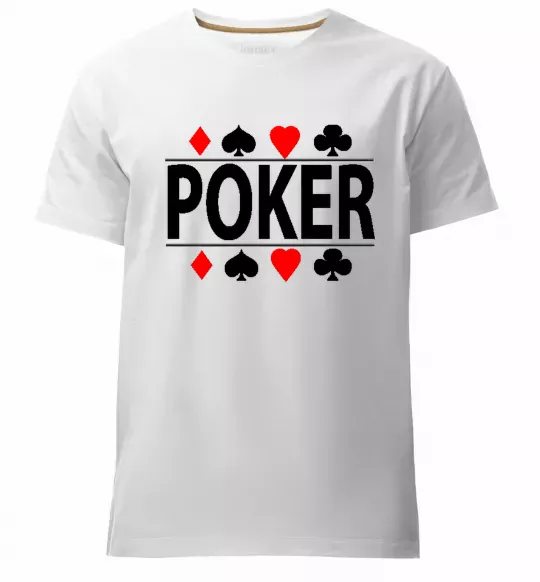 Чоловіча преміум футболка POKER Game Білий фото