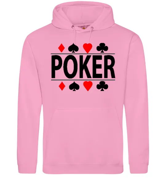 Мужская толстовка (худи) POKER Game Розовый фото